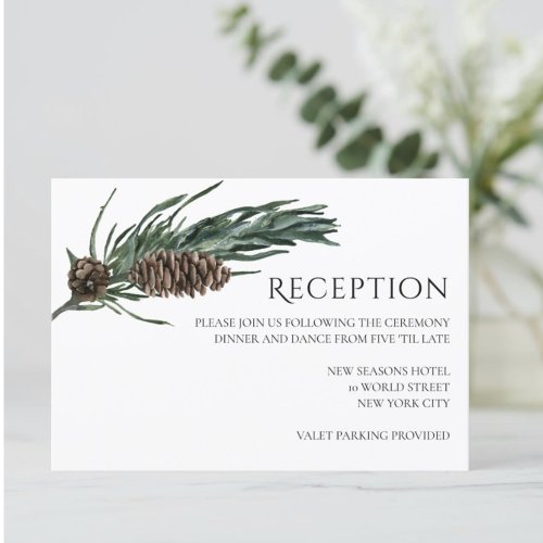 Christmas Joy  Watercolor Winter Reception Card