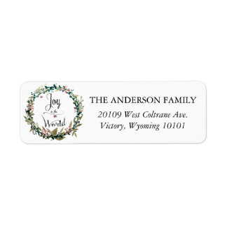 Christmas Joy Wreath Label