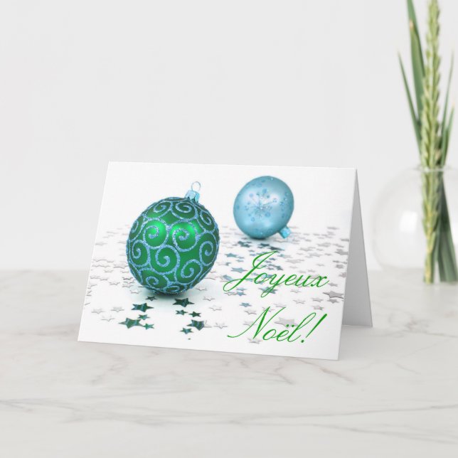 Christmas Joyeux Noel I Holiday Card (Front)
