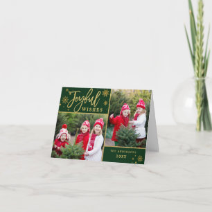 Christmas Joyful 3 PHOTO Holiday Greeting Card