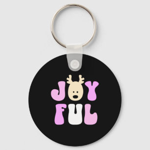Christmas Joyful Colorful Festive Kids Keychain