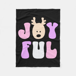 Christmas Joyful Colorful Festive Kids T Shirt Fleece Blanket