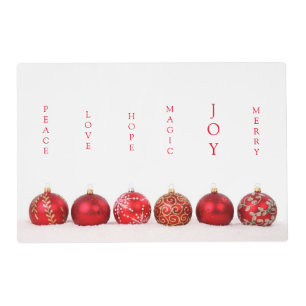 Christmas Joyful Ornaments Placemat