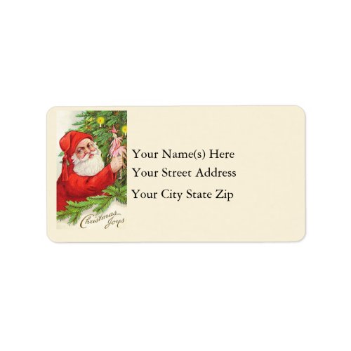 Christmas Joys Vintage Address Label