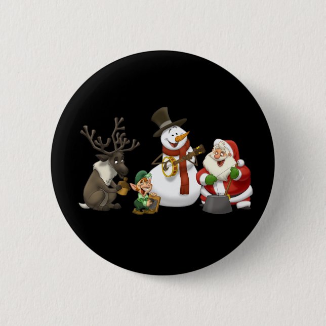 Christmas Jug Band Button (Front)