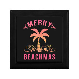 Christmas July Coastal Beach Merry Beachmas Palm Gift Box