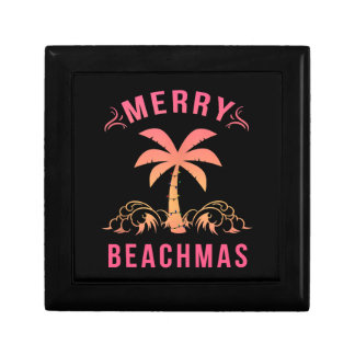 Christmas July Coastal Beach Merry Beachmas Palm Gift Box
