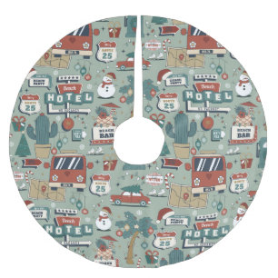 christmas july route 25 beach tropical brushed polyester tree skirt