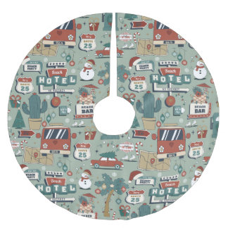 christmas july route 25 beach tropical brushed polyester tree skirt
