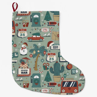 christmas july route 25 beach tropical large christmas stocking