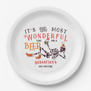 Christmas July Skeleton Summer Ween Beer Birthday Paper Plates