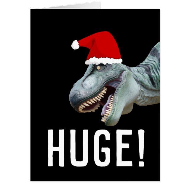 CHRISTMAS JUMBO DINO DINOSAUR OVERSIZED CARDS (Front)
