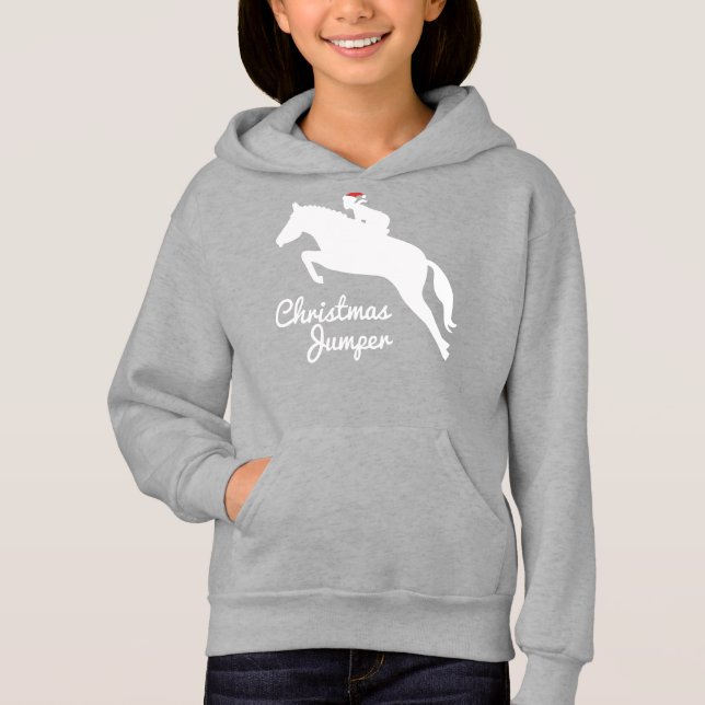 Christmas jumper for horse lovers hoodie (Front)