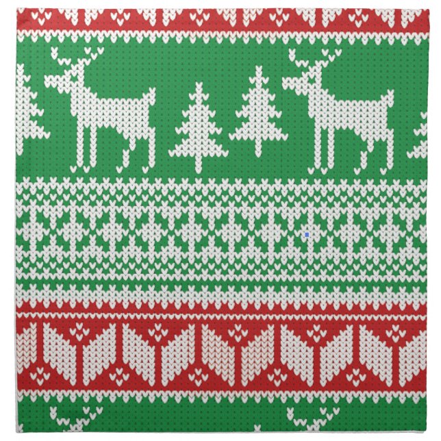 Christmas Jumper pattern Cloth Napkin (Front)