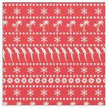 Christmas Jumper Pattern of Parrots and Palm Trees Fabric