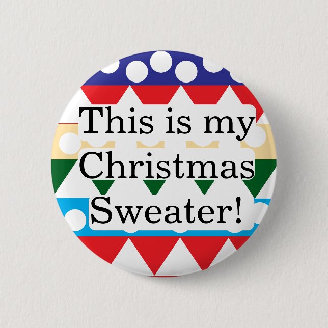 Christmas jumper ugly sweater xmas time outfit button (Front)