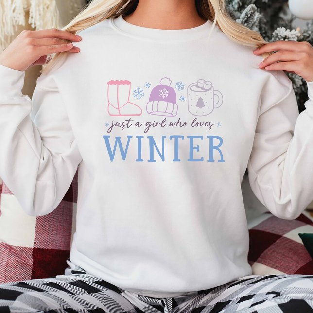 Christmas Just A Girl Who Loves Winter Sweatshirt (Creator Uploaded)