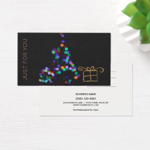Christmas Just for You Gift Card Certificate