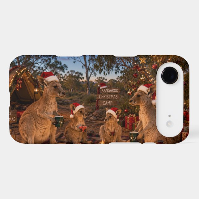 Christmas Kangaroo Camping Case-Mate iPhone Case (Back (Horizontal))