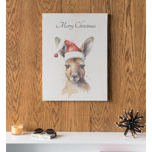 Christmas Kangaroo customizable Wooden Box Sign