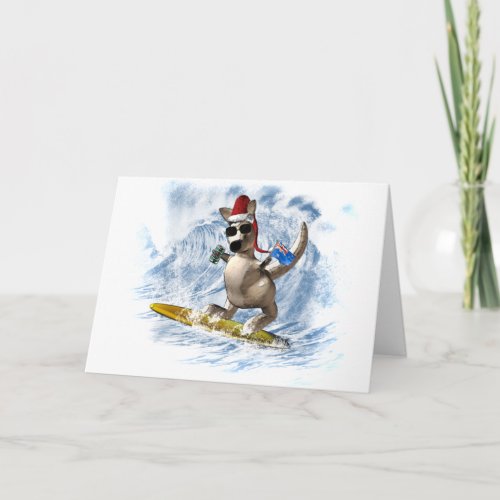 Christmas Kangaroo Holiday Card