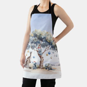 Christmas Kangaroo Koalas Platypus Gumtree Baubles Apron