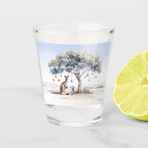 Christmas Kangaroo Koalas Platypus Gumtree Baubles Shot Glass