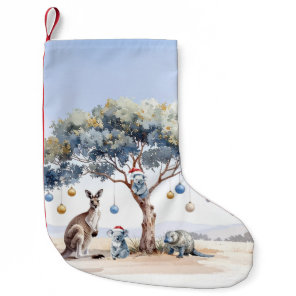 Christmas Kangaroo Koalas Platypus Gumtree Baubles Small Christmas Stocking