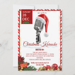 Christmas Karaoke Night invitation