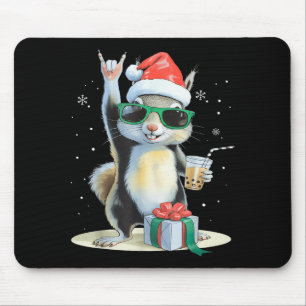 Christmas Kawaii Squirrel Bubble Tea Boba Squirrel Mouse Pad