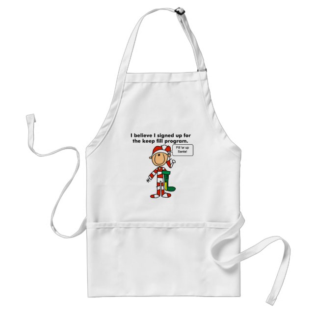 Christmas Keep Fill Program Tshirts and Gifts Adult Apron (Front)