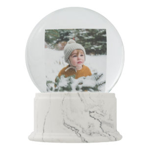 Christmas Keepsake Child Photo Your Message Snow Globe