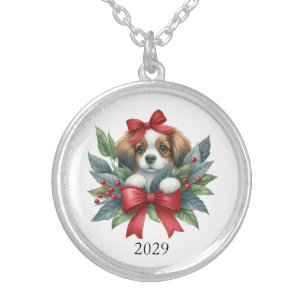 Christmas Keepsake Puppy Dog Necklace