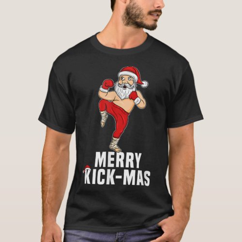 Christmas Kickboxing Santa Merry Kickmas For Kickb T_Shirt