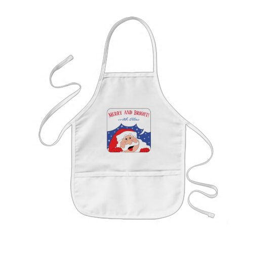 Christmas Kid Length Apron Merry Santa