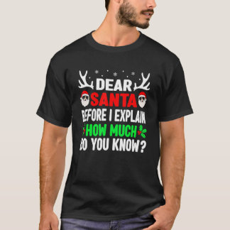 Christmas Kids Adults Dear Santa I Can Explain T-Shirt