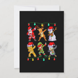 Christmas Kids Boys Men Dabbing Santa Elf Deer Fri Invitation