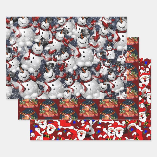 Christmas Kids Collection Wrapping Paper Sheets (Set)