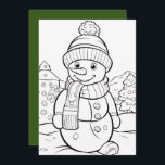 Christmas kids coloring snowman add text  holiday card<br><div class="desc">Christmas kids coloring snowman add text Holiday Card</div>