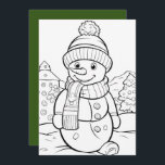 Christmas kids coloring snowman add text  holiday card<br><div class="desc">Christmas kids coloring snowman add text Holiday Card</div>