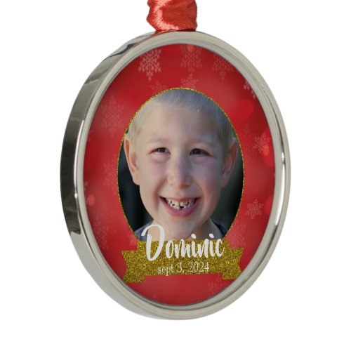 Christmas Kid's Lost First Tooth Keepsake Metal Ornament
