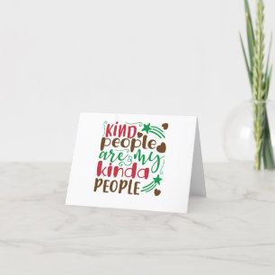 Christmas kind people letterpress thank you card