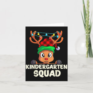 Christmas Kindergarten Squad Red Buffalo Plaid Rei Card