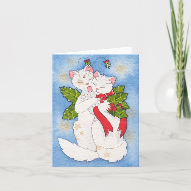 Christmas Kisses Holiday Card (Front)