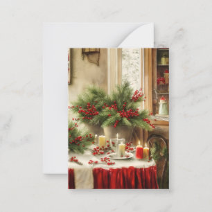 Christmas kitchen budget mini note card