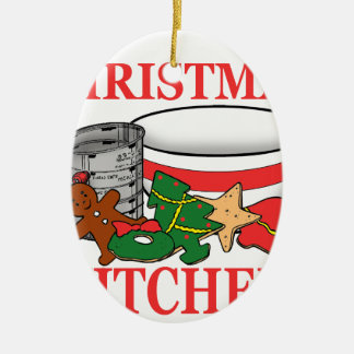 christmas kitchen ceramic ornament