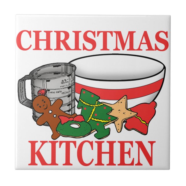 christmas kitchen ceramic tile (Front)