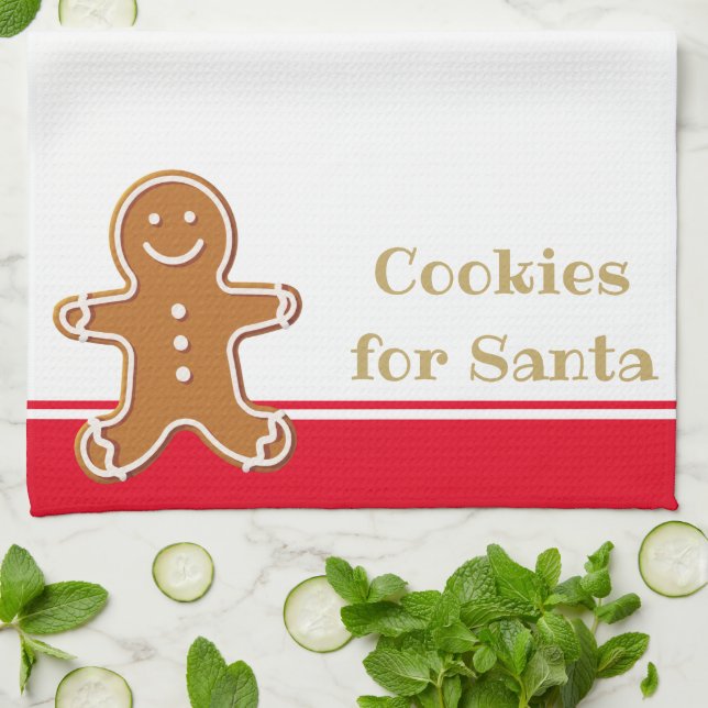 Christmas Kitchen Towel Cookies For Santa (Folded)