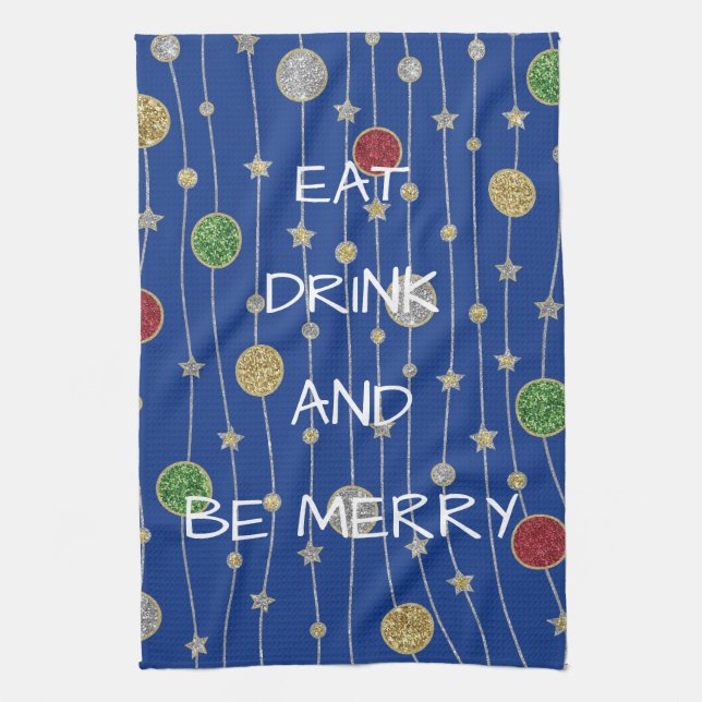 Christmas Kitchen Towel Ornaments and Stars (Vertical)