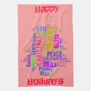 CHRISTMAS KITCHEN TOWELS - GIFTS - XMAS TREE FUN